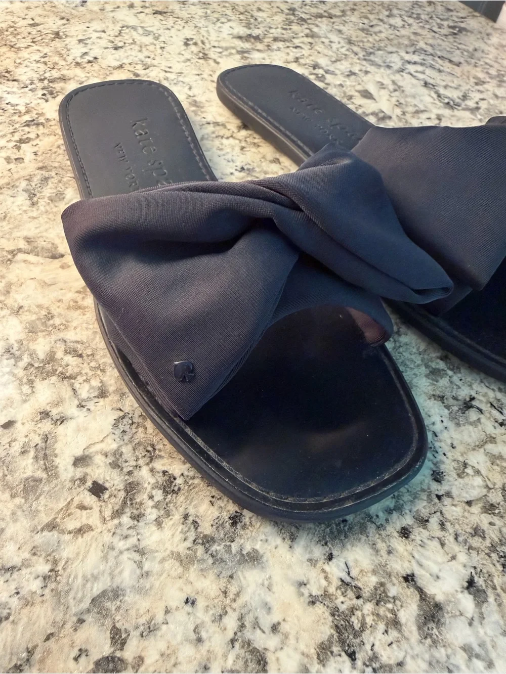 Kate Spade ♠️ Black Bow Slide Sandals Super Cute and Comfortable Worn Once